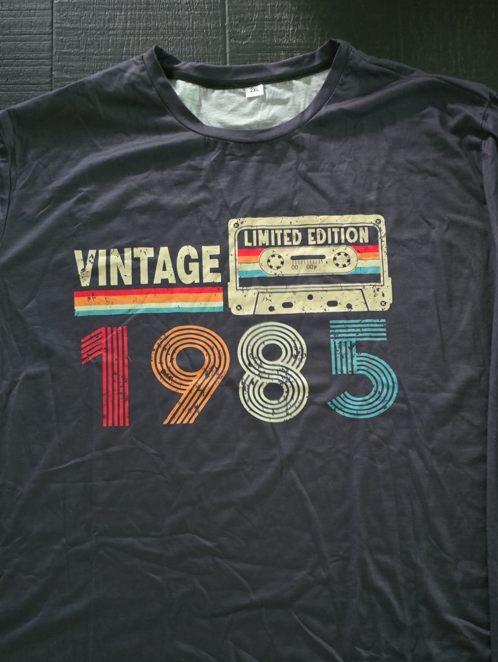 Vintage 1985 Graphic Tee - Black
